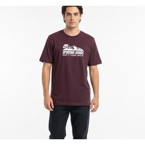 SHIPS TODAY! Nike Sporting Goods Graphic T-Shirt Men's Size XXL, Burgundy Tee